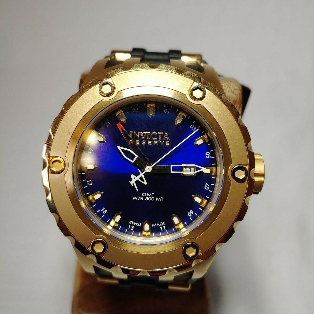 Invicta Reserve Collection GMT 18k Gold-Plated Stainless Steel Watch