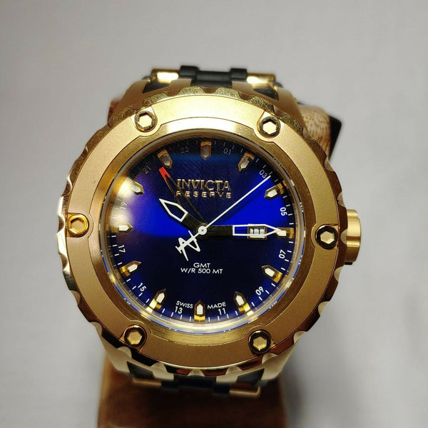 Invicta Reserve Collection GMT 18k Gold-Plated Stainless Steel Watch