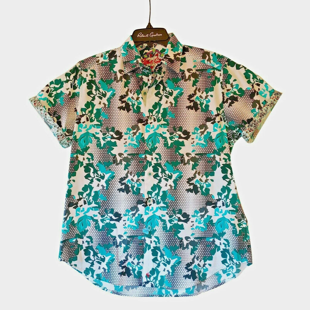 Robert Graham - Floral Short Sleeve Printed Sport Shirt Classic Fit - Medium