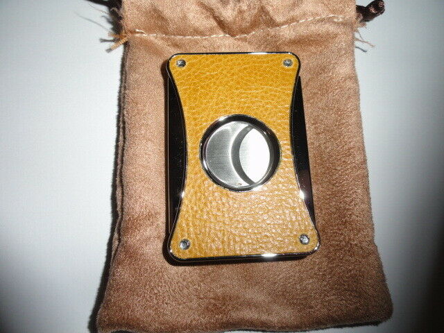 Brizard and Co. - "Elite Series 2" Cutter - Blue Ostrich and Camel Color Leather