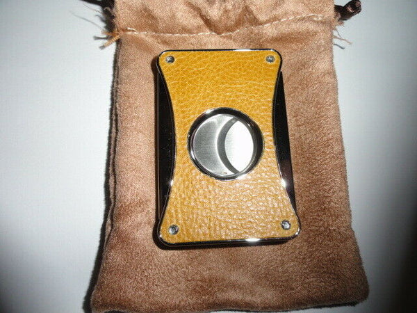 Brizard and Co. - "Elite Series 2" Cutter - Blue Ostrich and Camel Color Leather