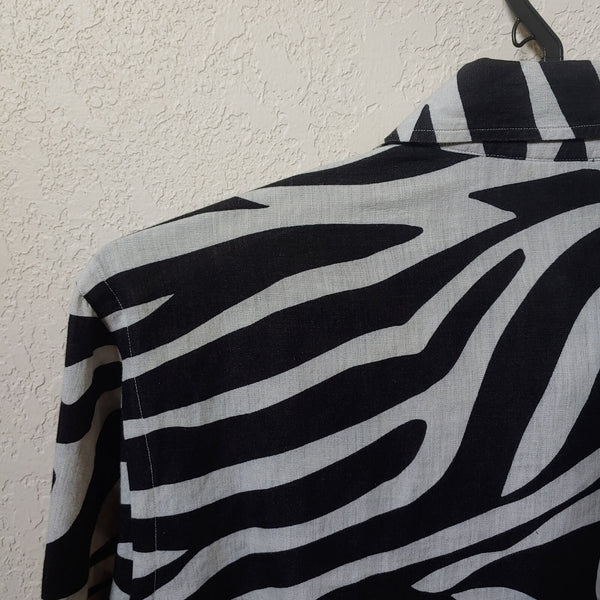 Ralph Lauren | Zebra Print Men's Long sleeve Shirt | Large