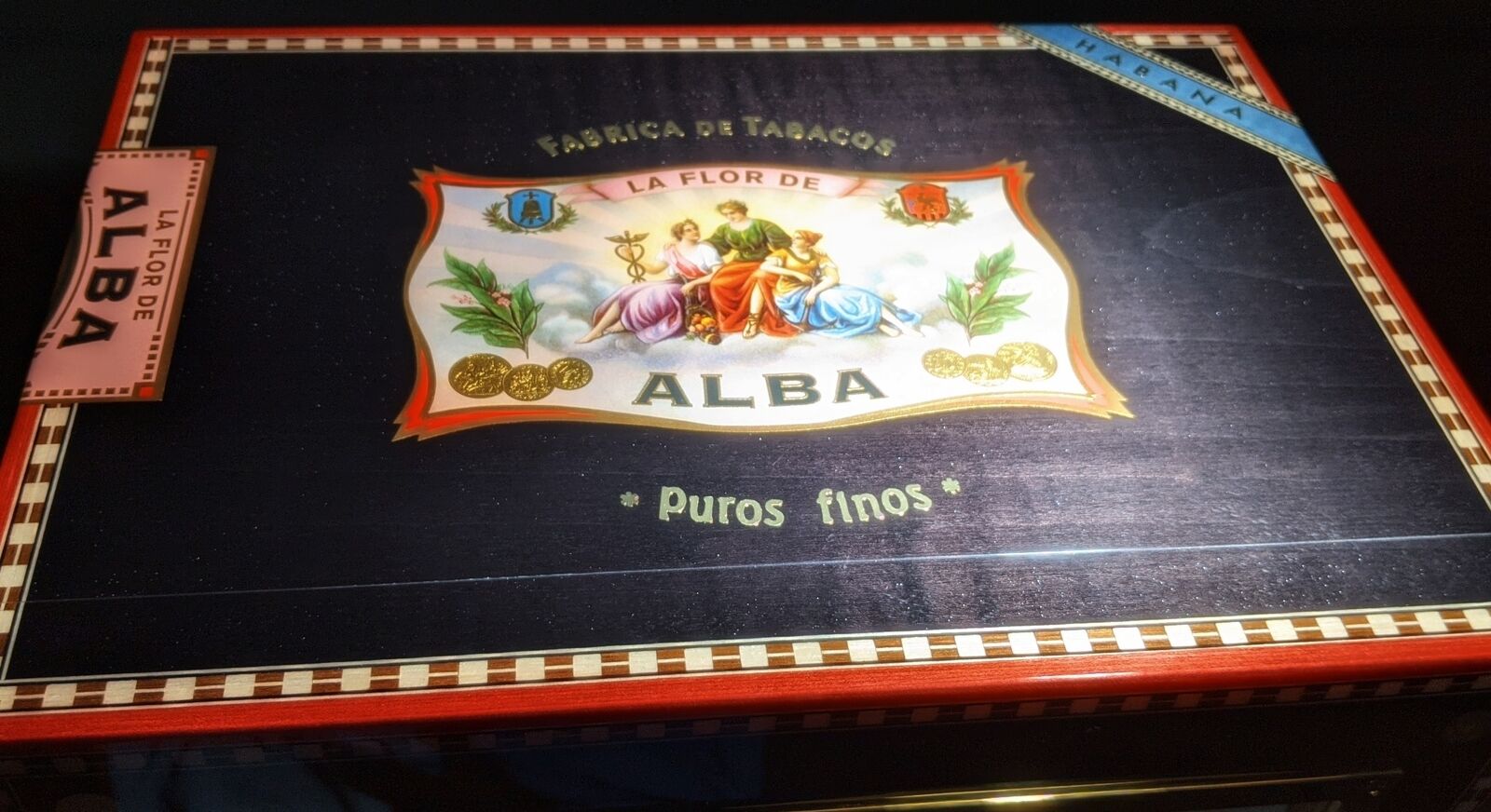 Elie Bleu Cabinet Humidor Alba Black Sycamore Wood NIB Made in France