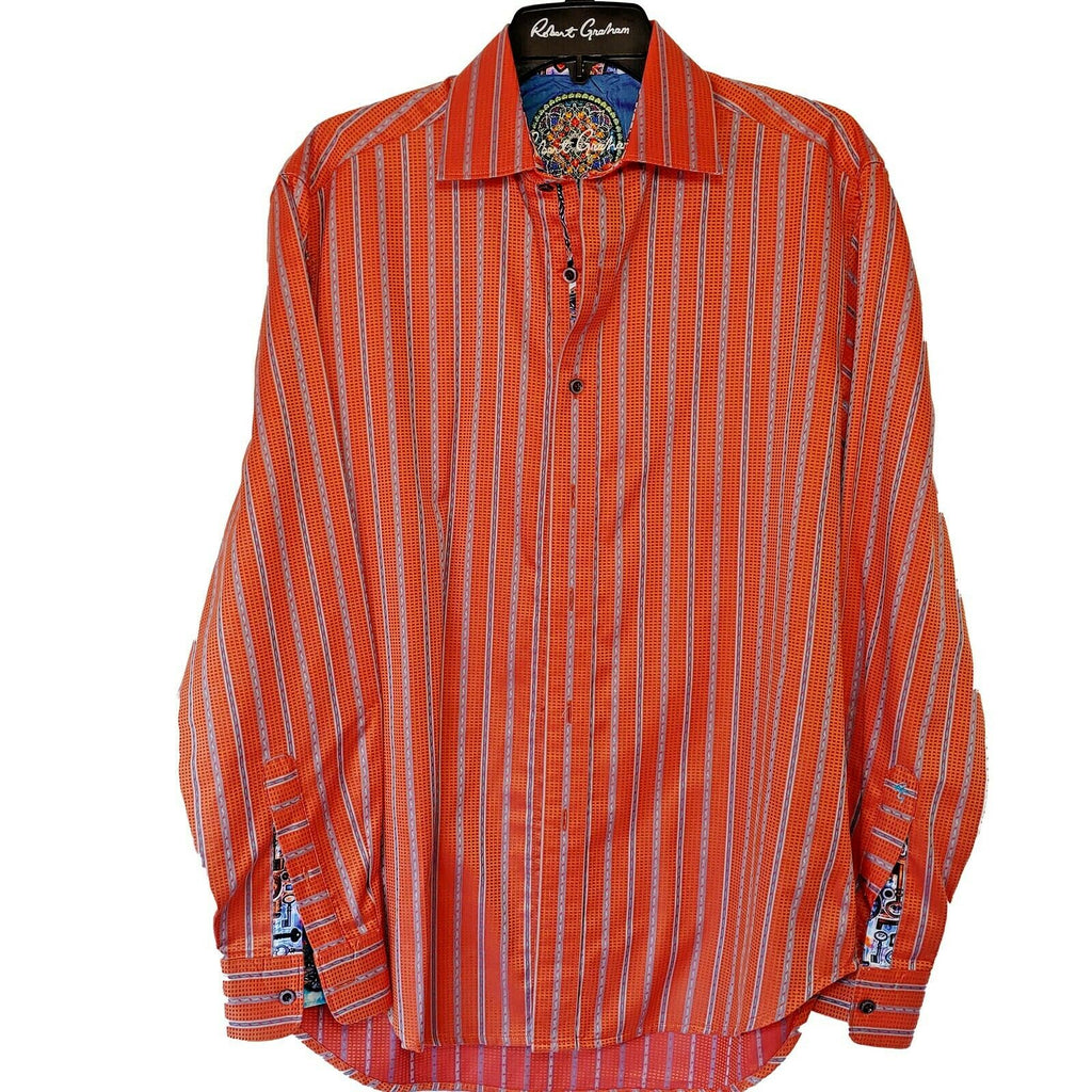 Robert Graham - Colorful Long Sleeve - Men's Medium Button Down Classic Fit