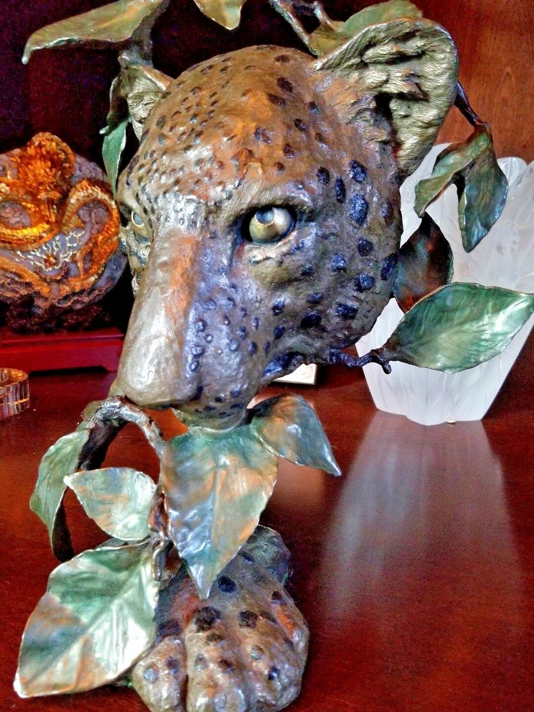 Mark Hopkins Night of the Hunter Painted Limited Edition Bronze Sculpture