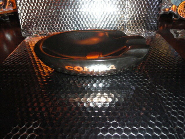 Black ceramic ashtray