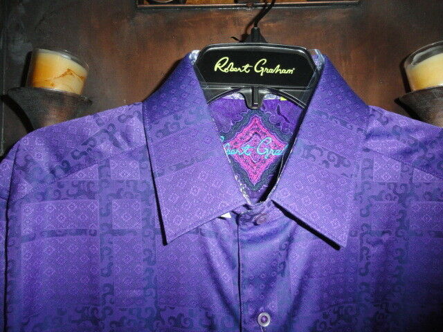 Robert Graham Purple Long Sleeve Shirt - Size Medium - New