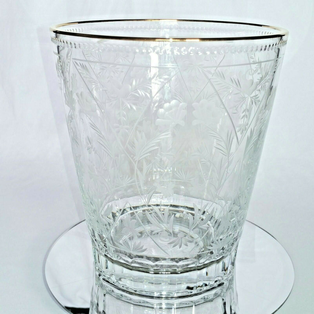 FABERGE | CRYSTAL CHAMPAGNE ICE BUCKET CHILLER | SPECIAL EDITION 22KT