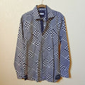 John Lennon | Men's Black and White Patterned Longsleeve Buttondown Casual Shirt