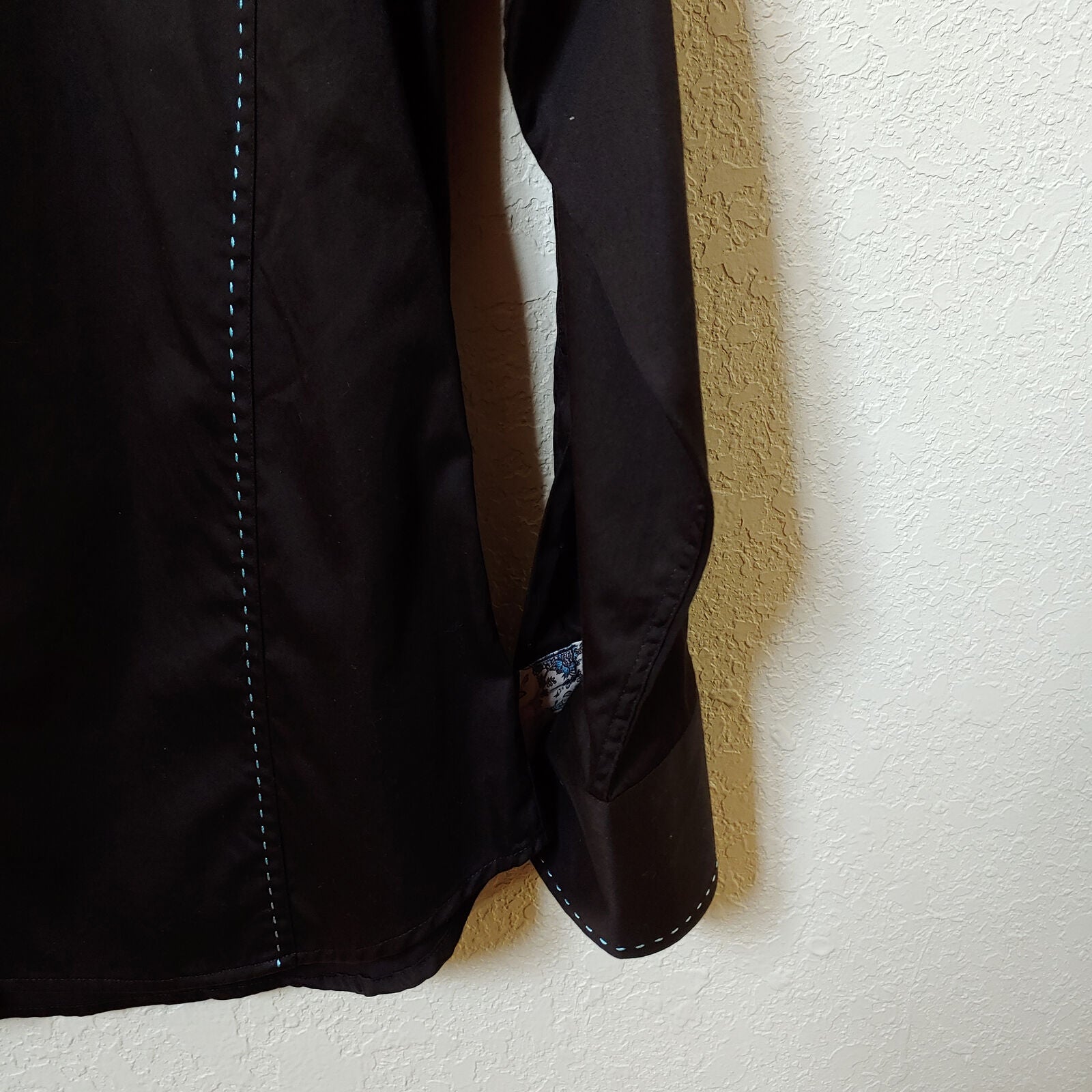 Deluxe Collection | Men's Black long sleeve Button down Casual Shirt | Sz. 3