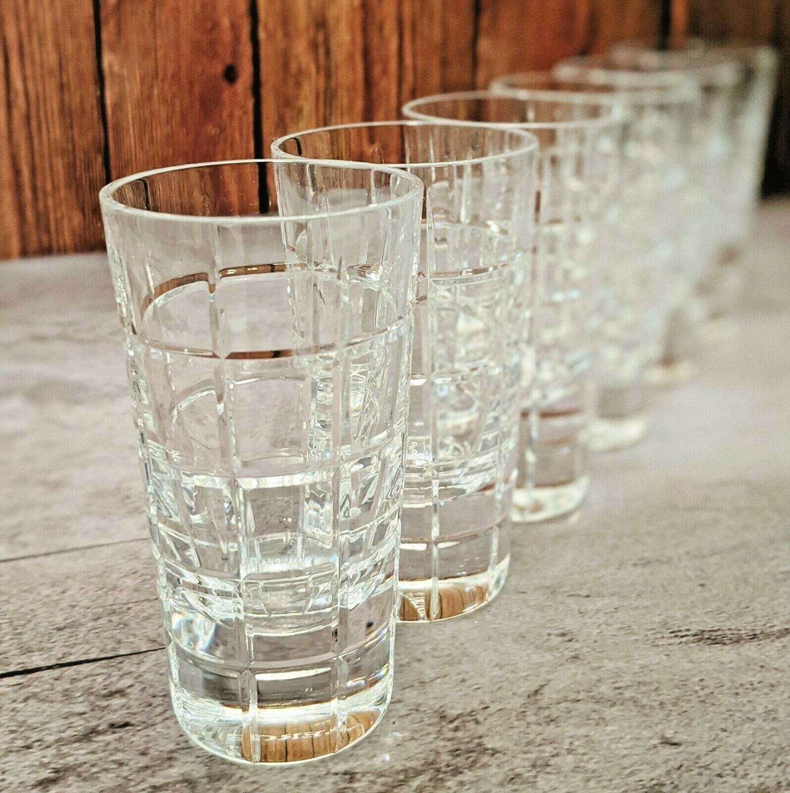 Faberge Metropolitan Crystal Shot Glasses set of 6 NIB