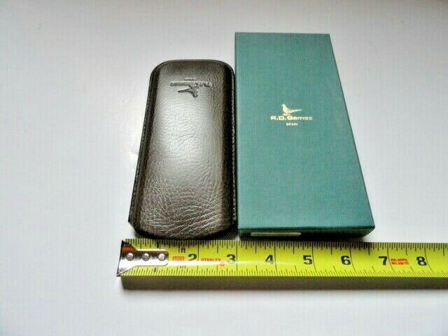 Pheasant Leather Eye Glass Case 3"wide