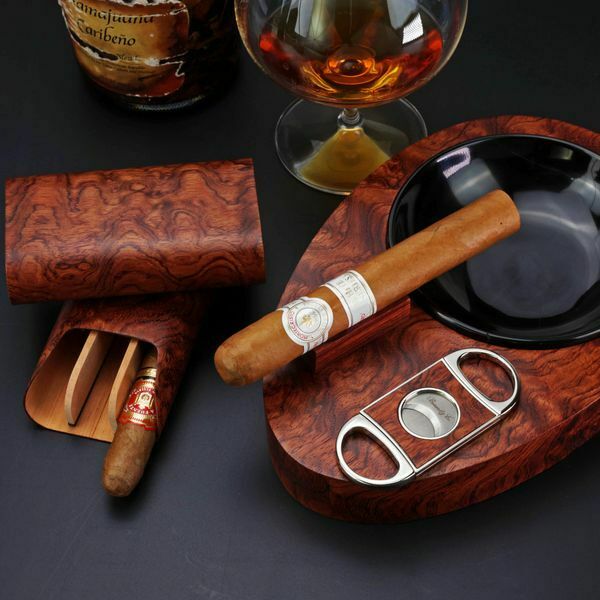 Brizard and Co. - The "Show Band" 3 Cigar Case - Bubinga