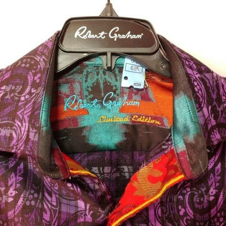 Robert Graham - Colorful Long Sleeve - Men's Medium Button Down Classic Fit