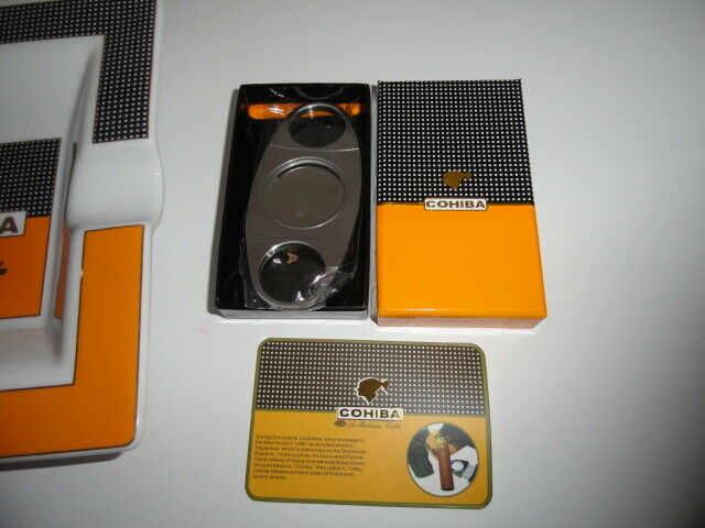 Ashtray, lighter and cutter combo