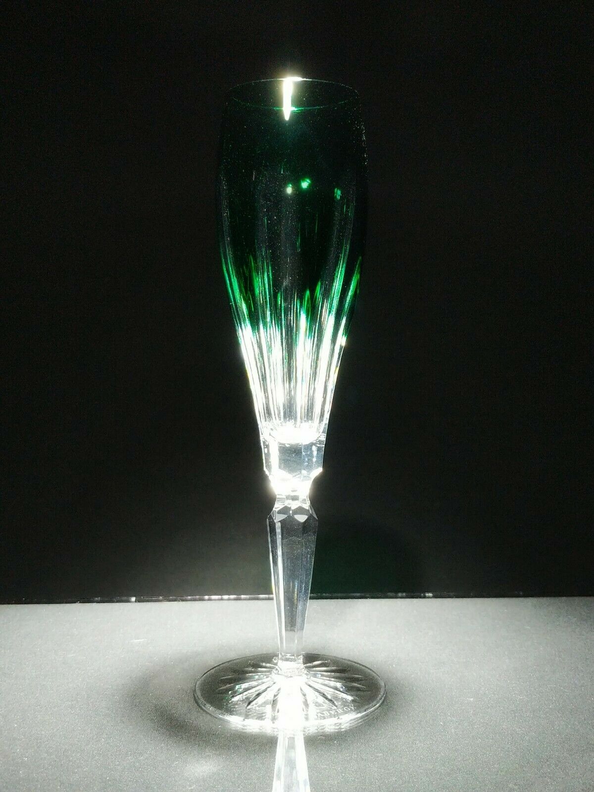 Faberge Colored Crystal Flutes in the original presentation case.