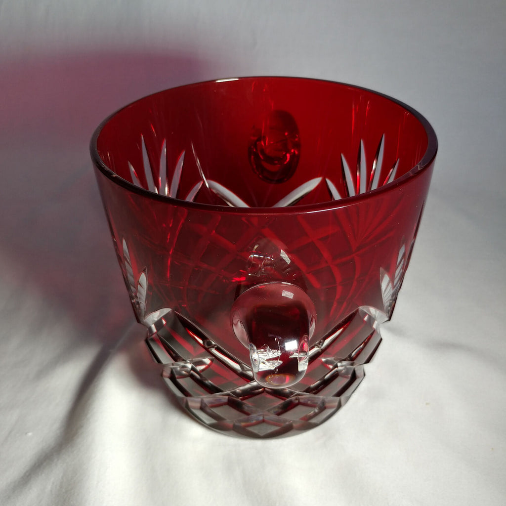 FABERGE RUBY RED ICE BUCKET IN THE ORIGINAL PRESENTATION BOX