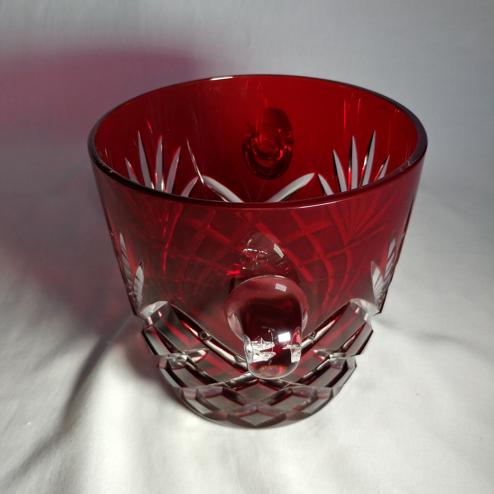 FABERGE RUBY RED ICE BUCKET IN THE ORIGINAL PRESENTATION BOX
