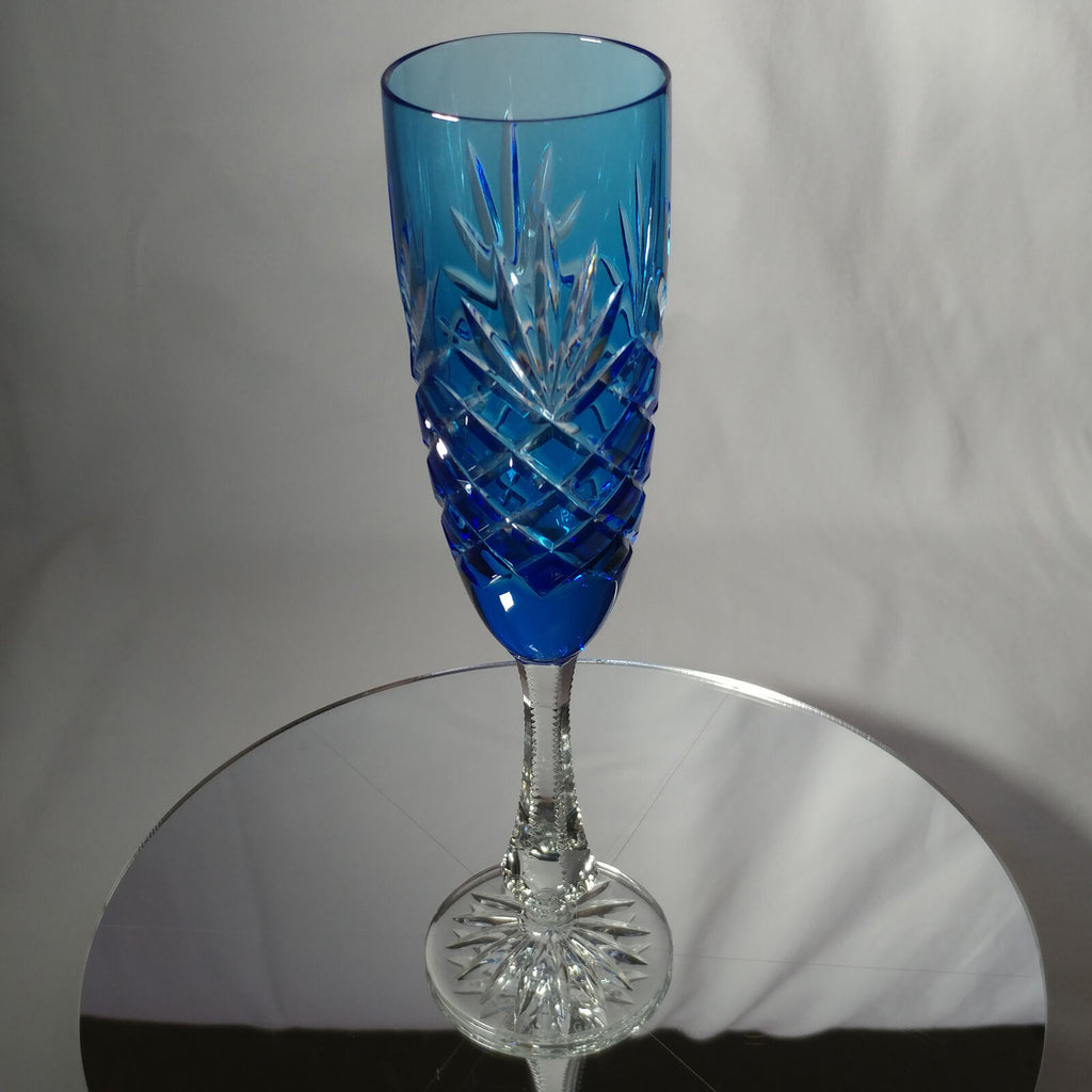 FABERGÉ ODESSA SKY BLUE CRYSTAL FLUTE | SINGLE