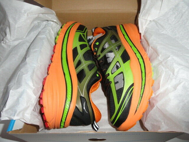 Hoka One One Mens Stinson 3 ATR Shoes 1008326 Bright Green / Persimmon 12.5