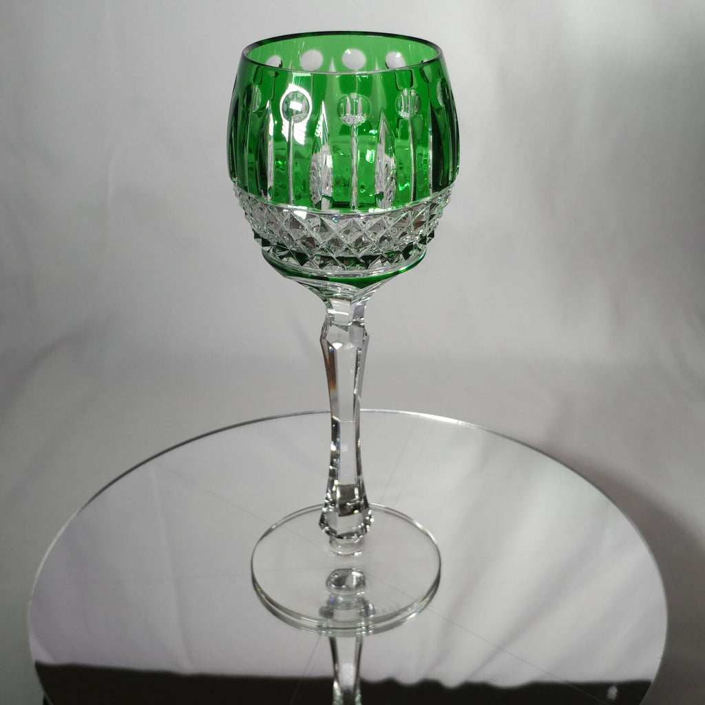 FABERGE XENIA IMPERIAL EMERALD GREEN  CRYSTAL GOBLET | SINGLE