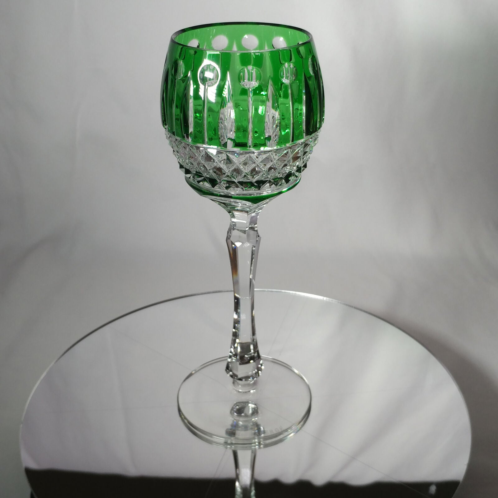 FABERGE XENIA IMPERIAL EMERALD GREEN  CRYSTAL GOBLET | SINGLE