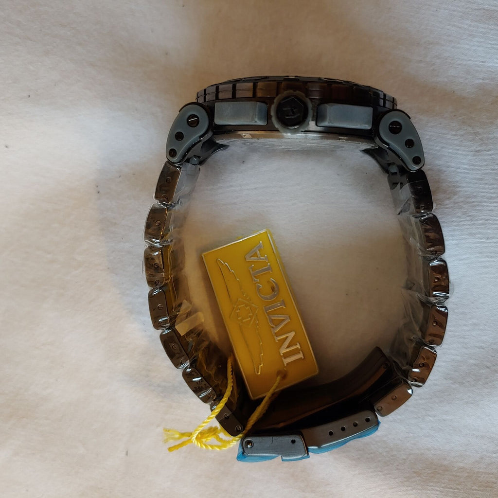 INVICTA RESERVE OCEAN HAWK QUARTZ WATCH - BLACK, GUNMETAL CASE WITH BLACK