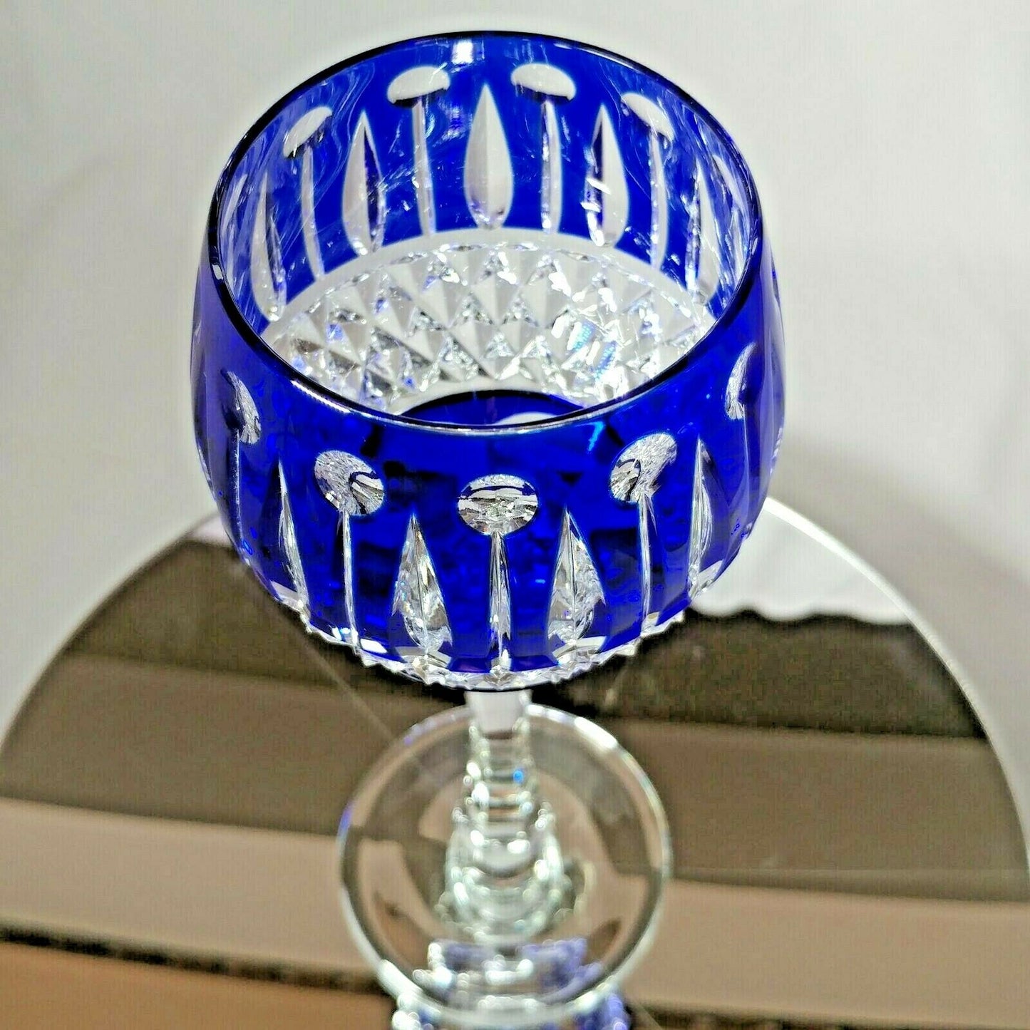 FABERGE  XENIA IMPERIAL COBALT BLUE  CRYSTAL GOBLET | SINGLE