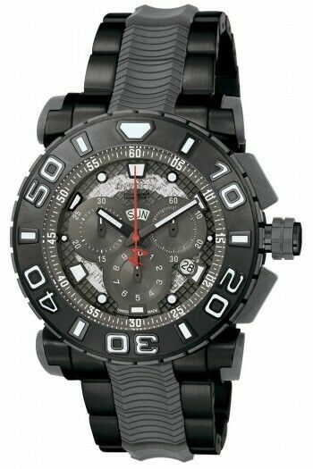 INVICTA RESERVE OCEAN HAWK QUARTZ WATCH - BLACK, GUNMETAL CASE WITH BLACK