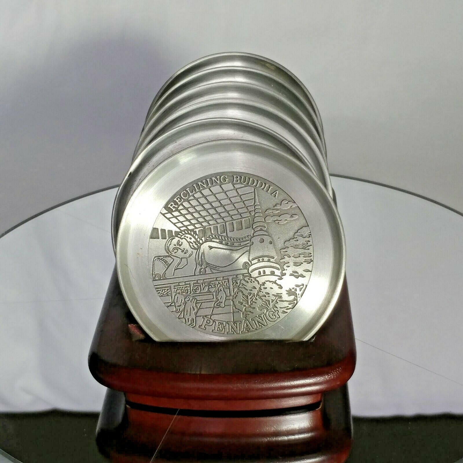 ROYAL SELANGOR PEWTER  COASTER SET of 6