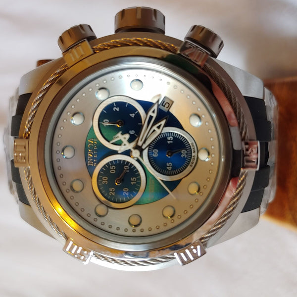 INVICTA BOLT ZEUS ZEUS MEN'S QUARTZ STAINLESS STEEL CASE, BLUE, SILVER DIAL