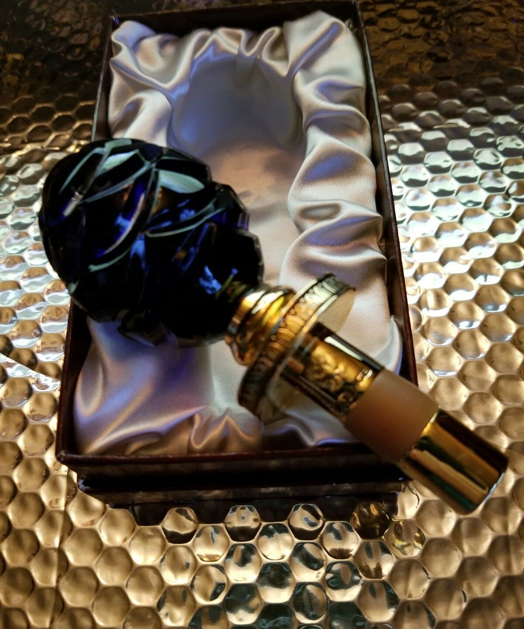 Faberge Blue Crystal Bottle Stopper