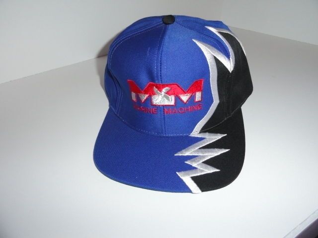 Marine Machine embroidered  blue  & black jagged edge baseball cap