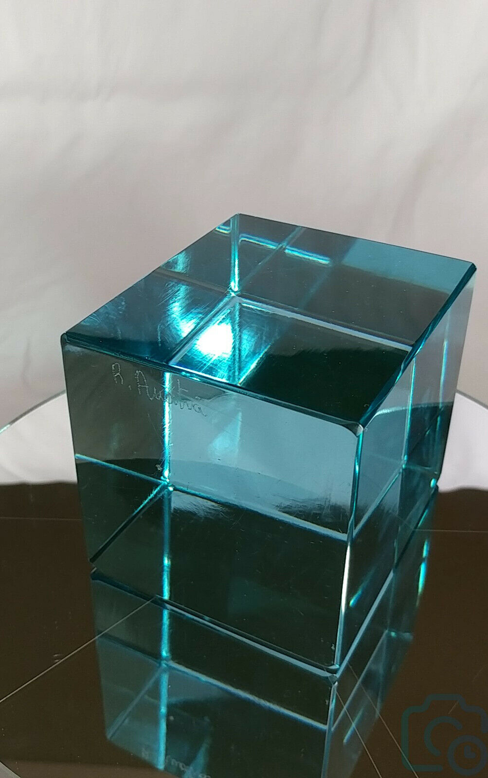 R. Austria Blue Crystall Box Art Sculpture