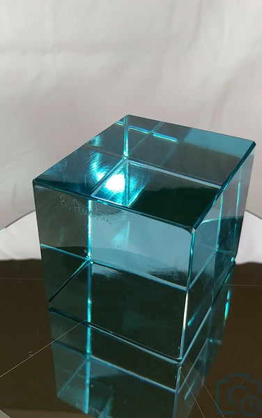 R. Austria Blue Crystall Box Art Sculpture