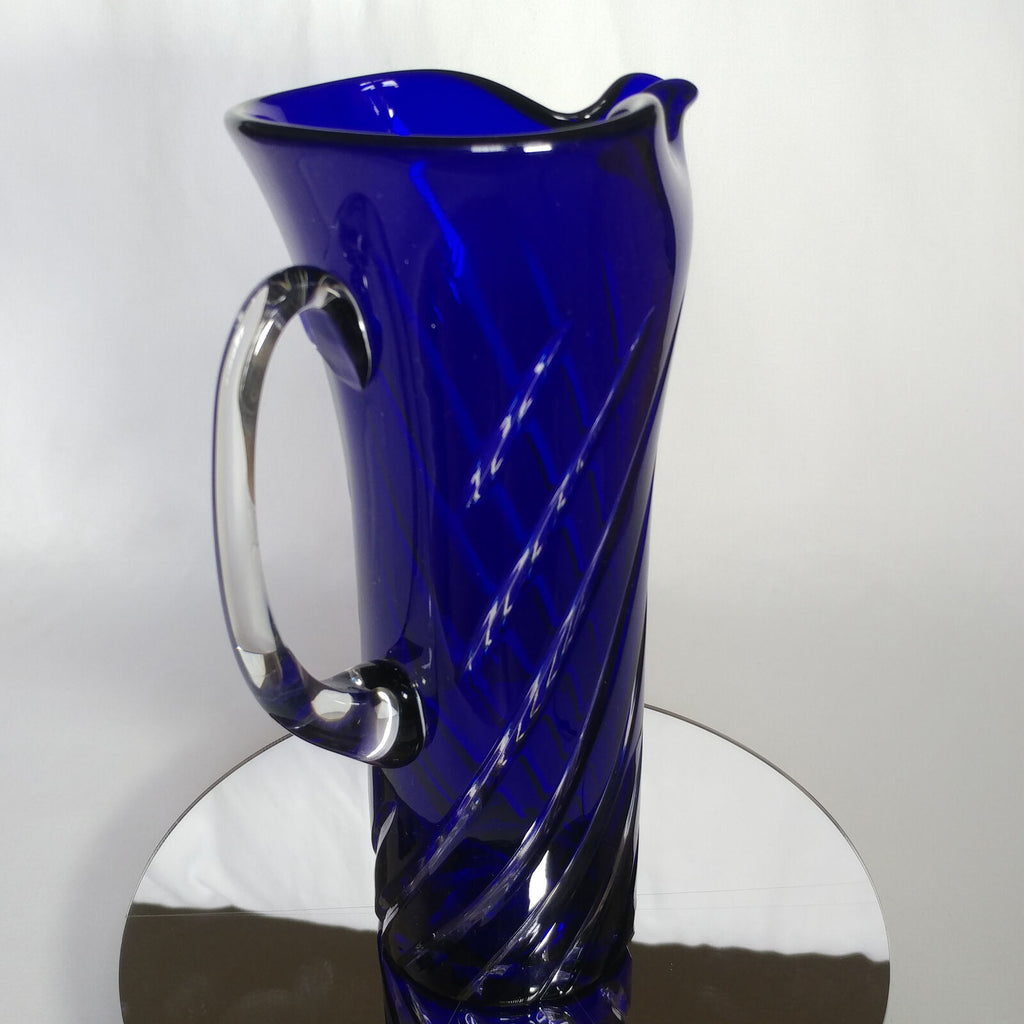 Blue Swirl Martini Pitcher