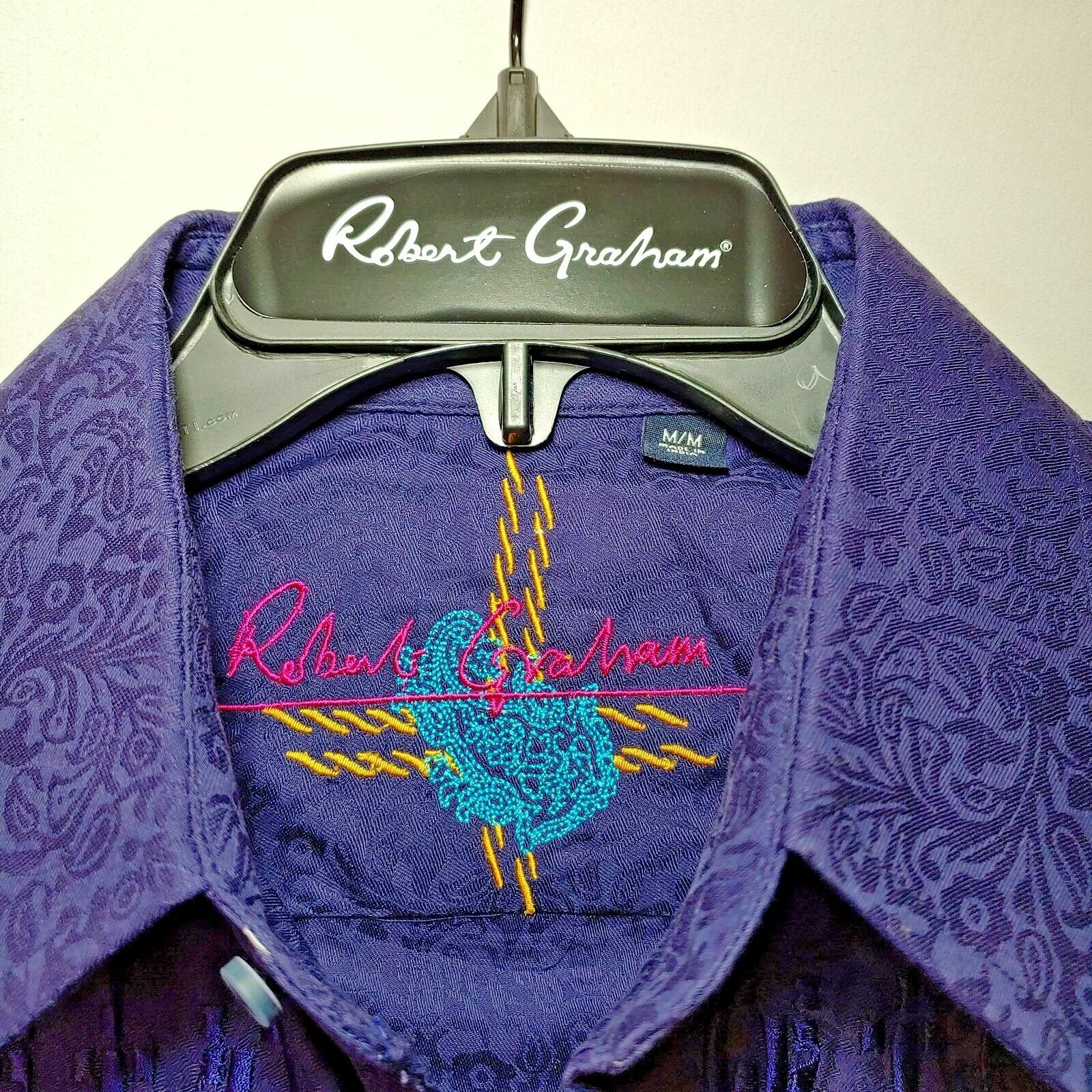 Robert Graham - Colorful Long Sleeve - Men's Medium Button Down Classic Fit