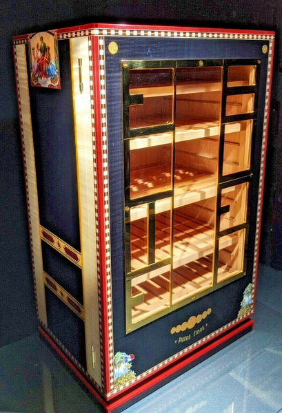 Elie Bleu Cabinet Humidor Alba Black Sycamore Wood NIB Made in France