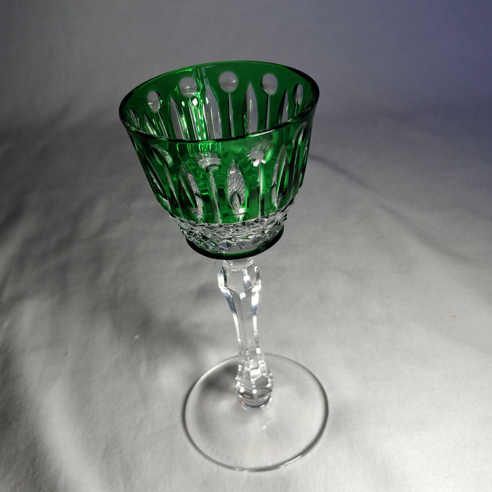 Faberge Xenia Emerald Green Crystal Glass