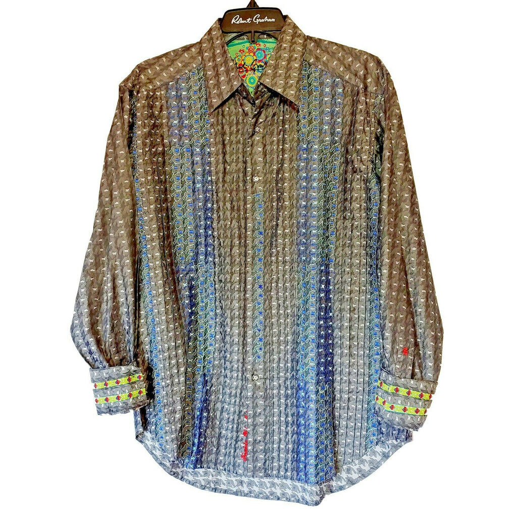 Robert Graham - Colorful Long Sleeve - Men's Medium Button Down Classic Fit
