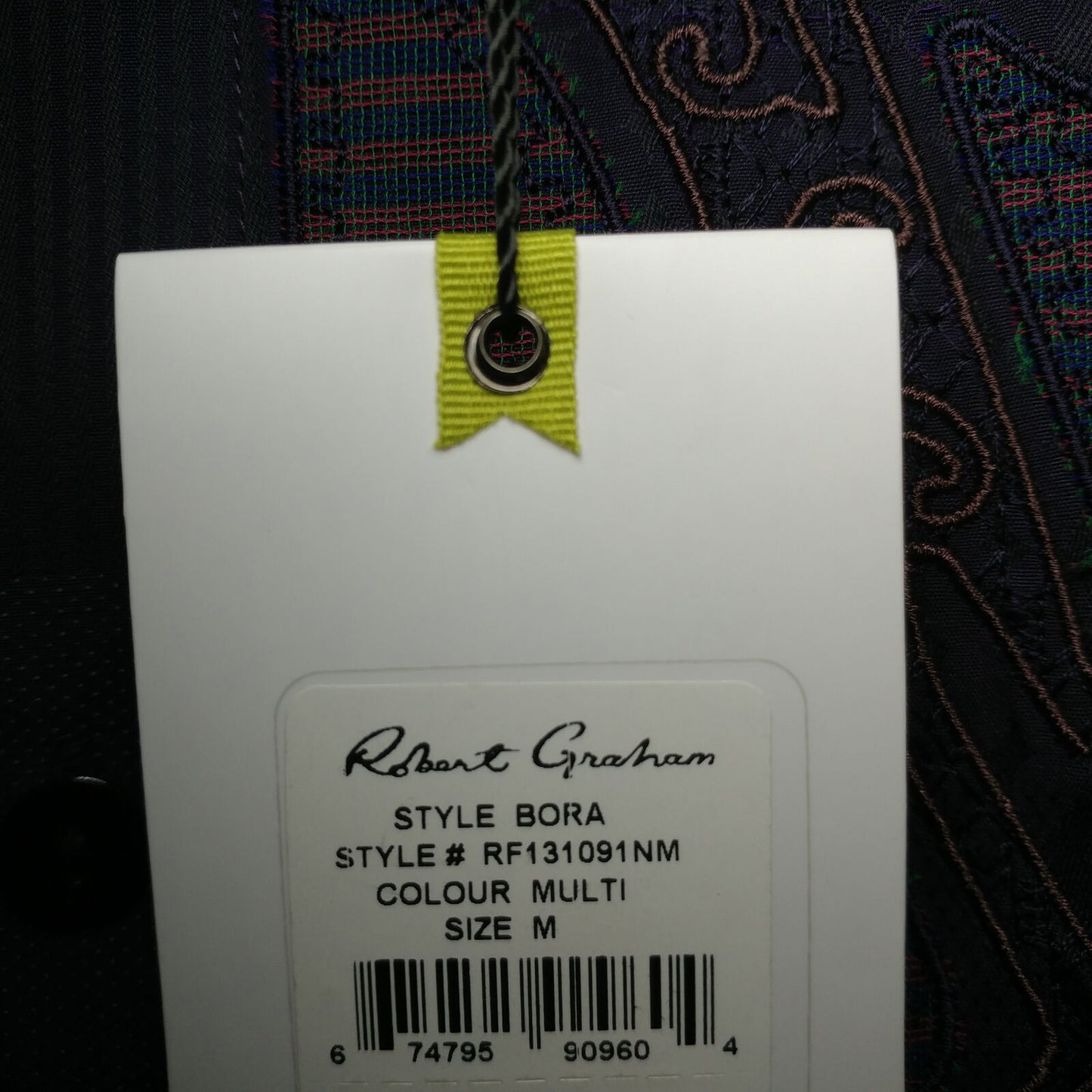 Robert Graham - Colorful Long Sleeve - Men's Medium Button Down Classic Fit  New