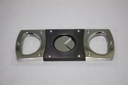 Elie Bleu Cigar Cutter Matte Black with Satin Stainless Steel | EBC1000 New