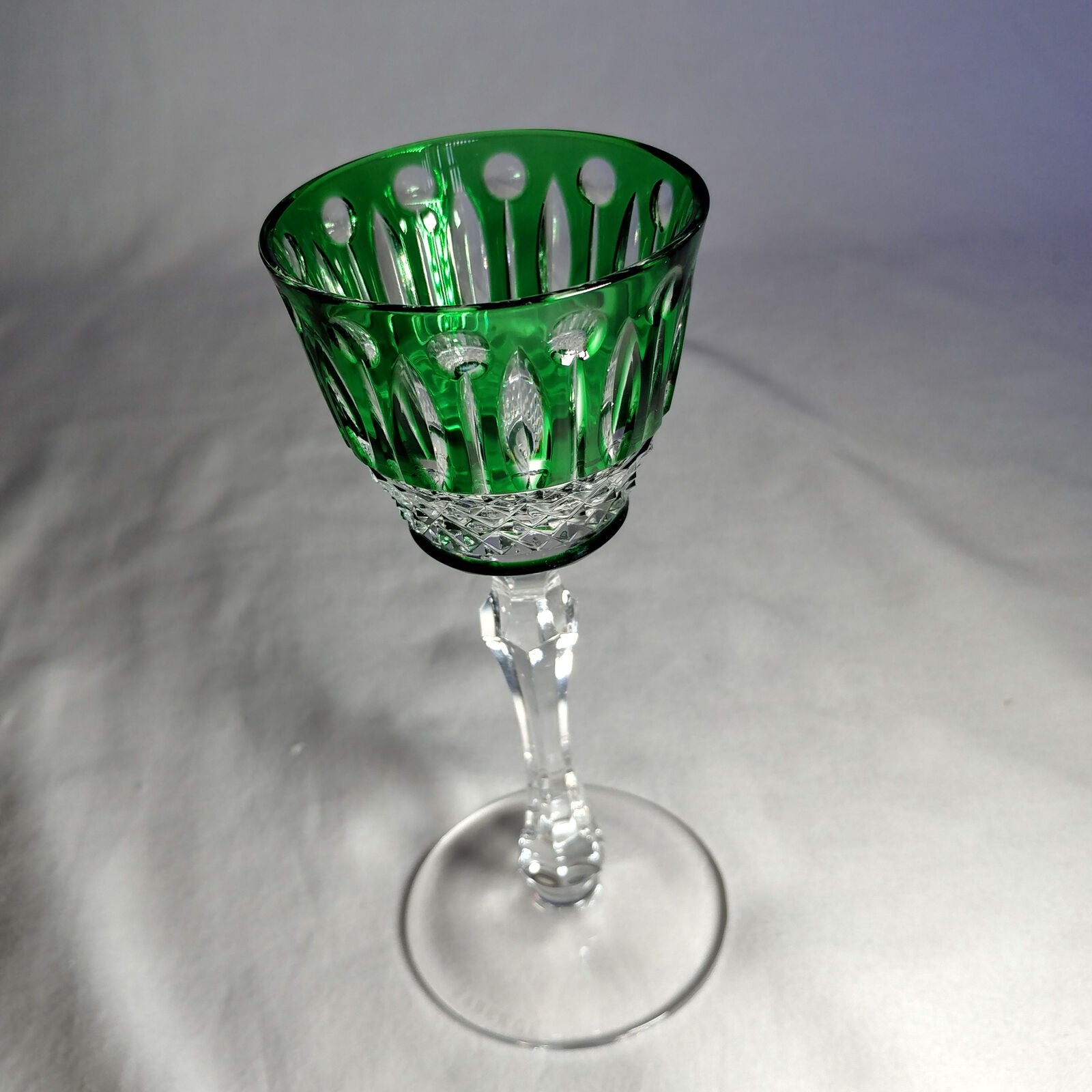 Faberge Xenia Emerald Green Crystal Glass