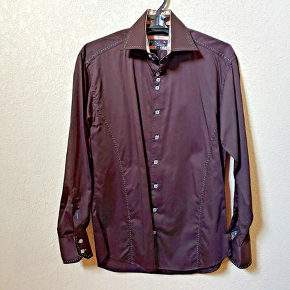 Deluxe Collection | Men's Black long sleeve Button down Casual Shirt | Sz. 3