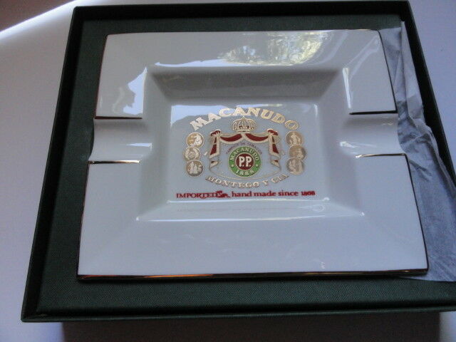 macanudo fine bone china ashtray without box