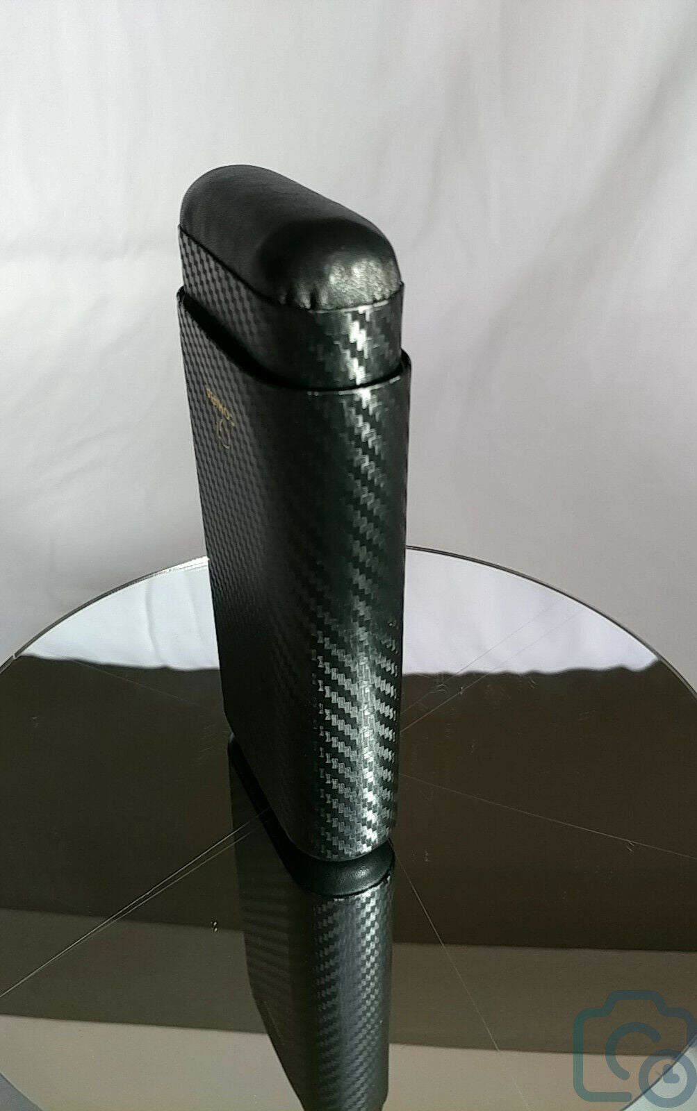 Wood Portable Black Carbon Fiber Cigar Case Outdoor 3 Tubes Travel Humidor