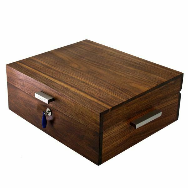 Brizard and Co. - "Organic Contempo" Cigar Humidor - Figured Walnut 60/70 Count