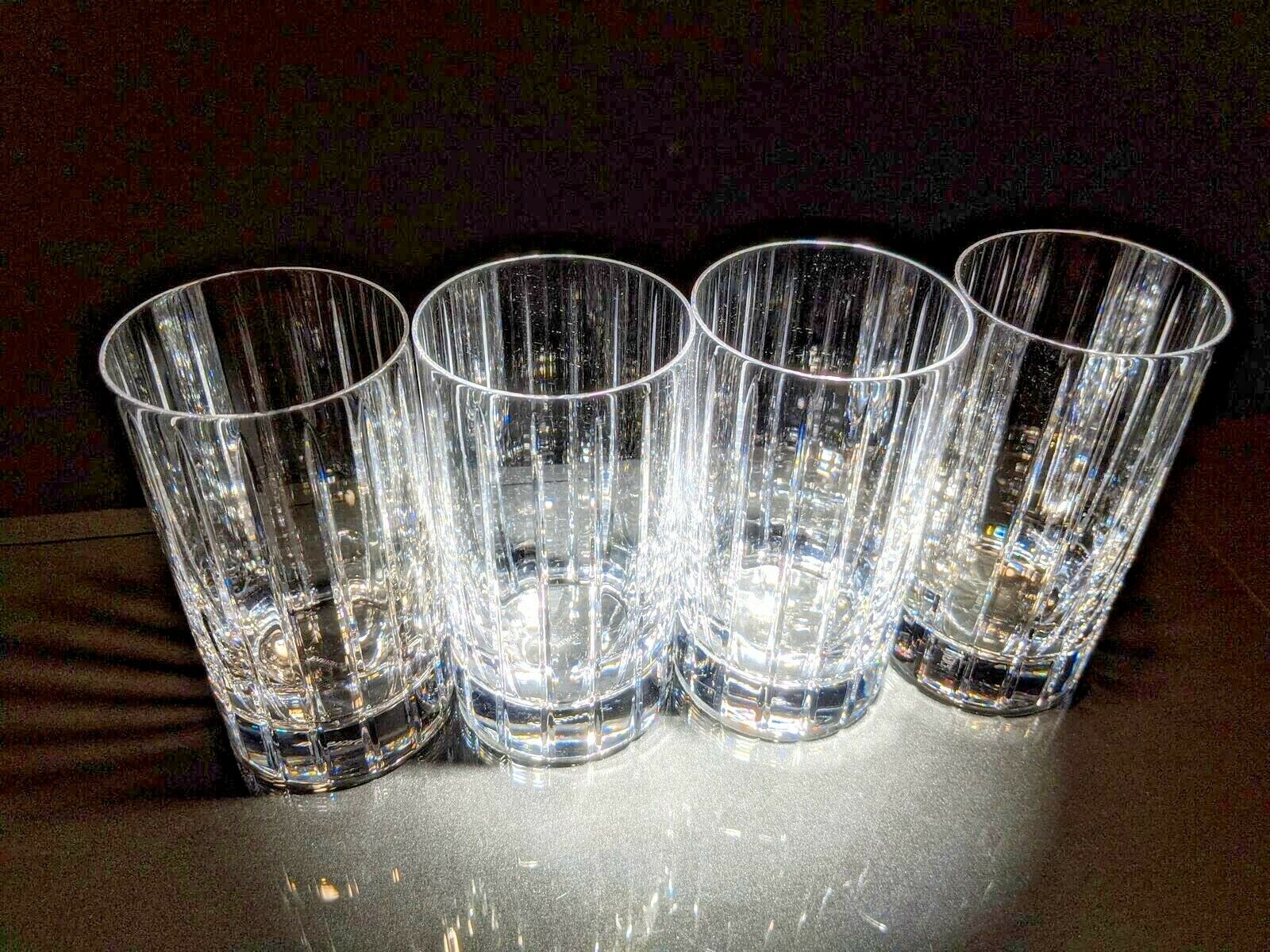 Faberge Atelier Crystal Collection  Highball Glasses set of 4 NIB  5 1/4" H x 2 7/8" W