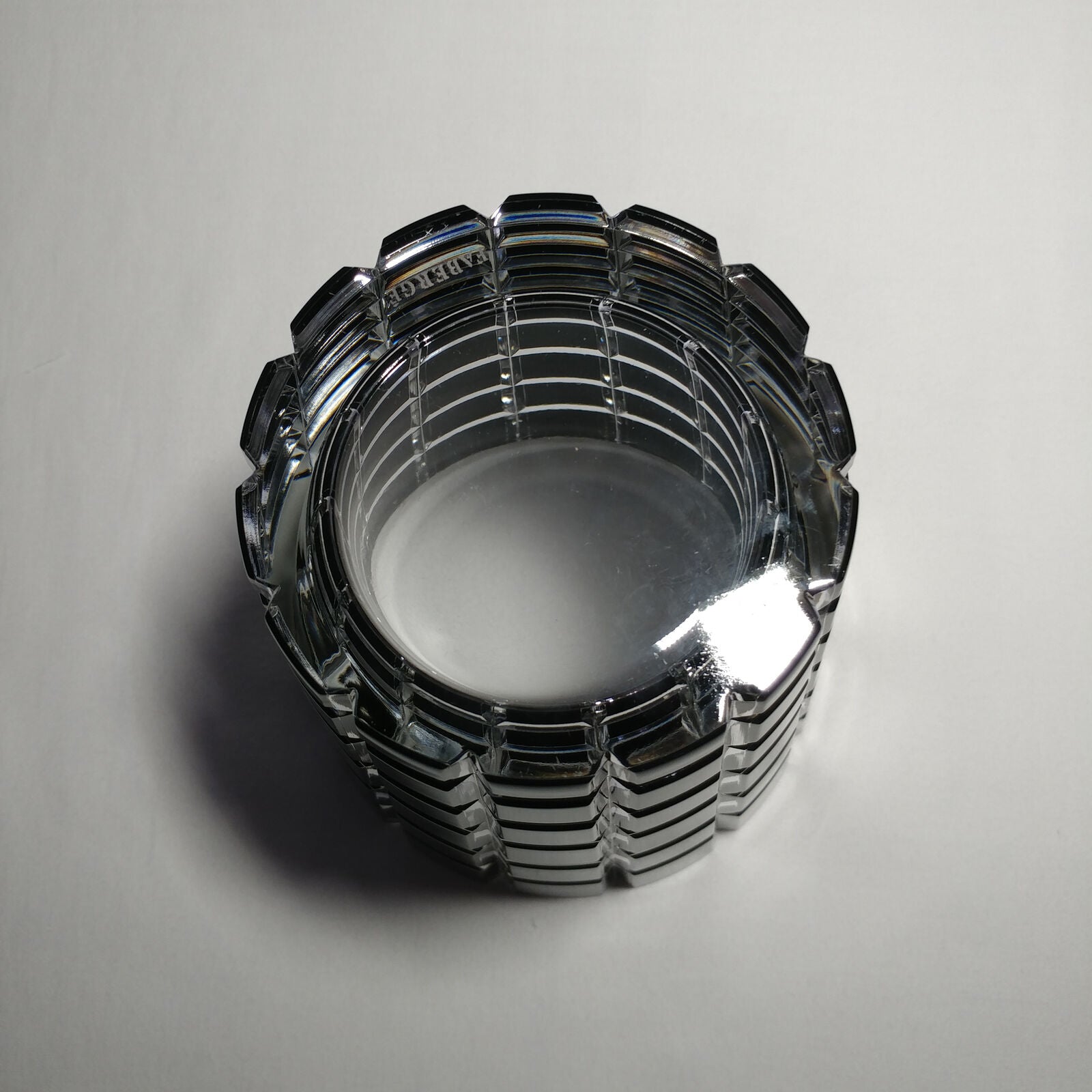 Faberge Black Cased Cut to Clear Crystal Metropolitan Ice Bucket