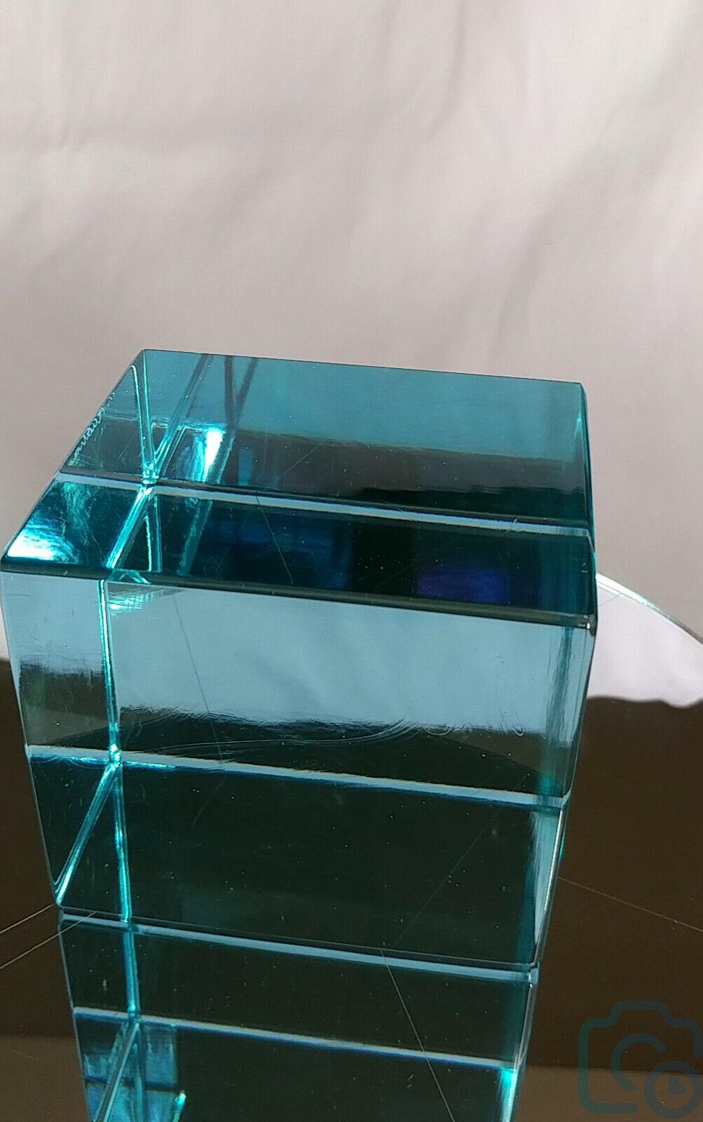 R. Austria Blue Crystall Box Art Sculpture